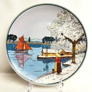 Heinrich Villeroy & Boch “Life in Nature” Vintage Porcelain Plate Winter Germany